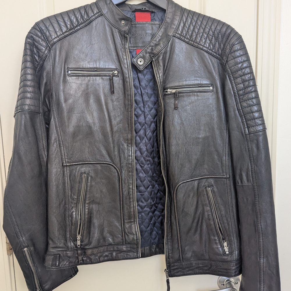 Men's Black Leather Jacket